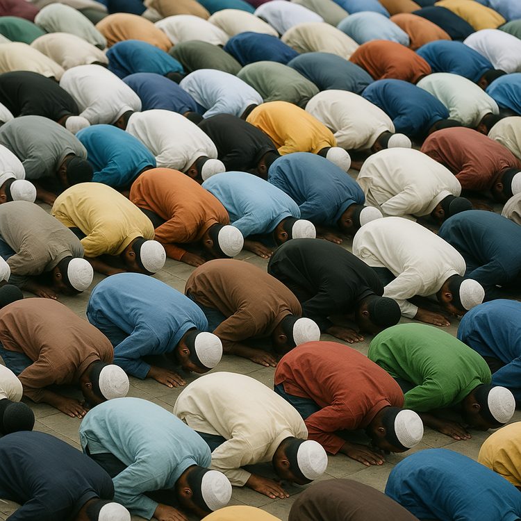 Muslims in prayer